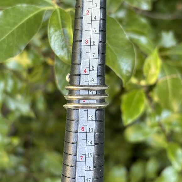 Vintage Modernist Spiral Sterling Silver Ring with Red Stone Size 5 - Picture 6 of 7